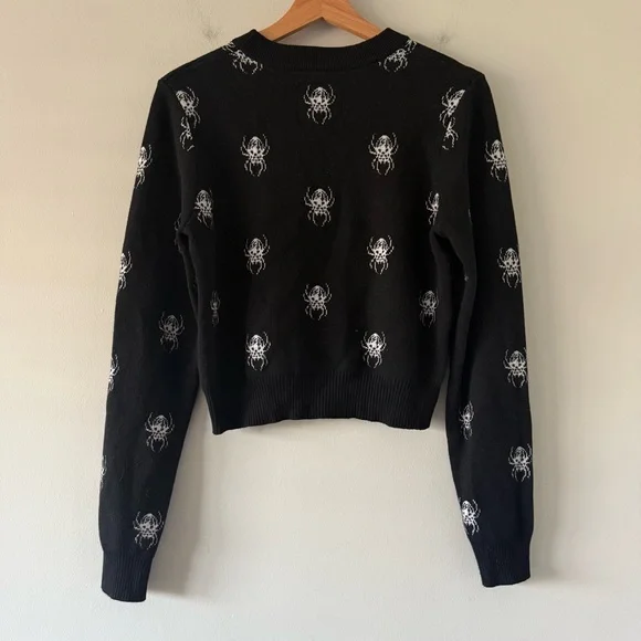 Lurking Class Sketchy Tank Black Spider Sweater Womens Small Grunge Punk Skater - Picture 2 of 12
